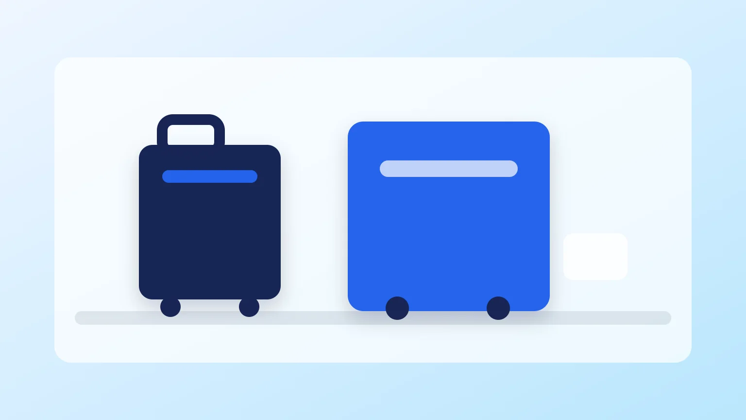 Mala de cabine genérica com organizadores, cadeado e adaptador de viagem.